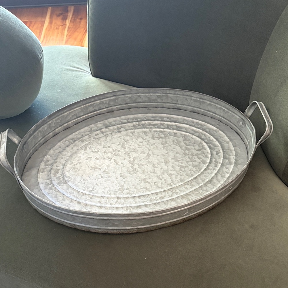 Large metal tray